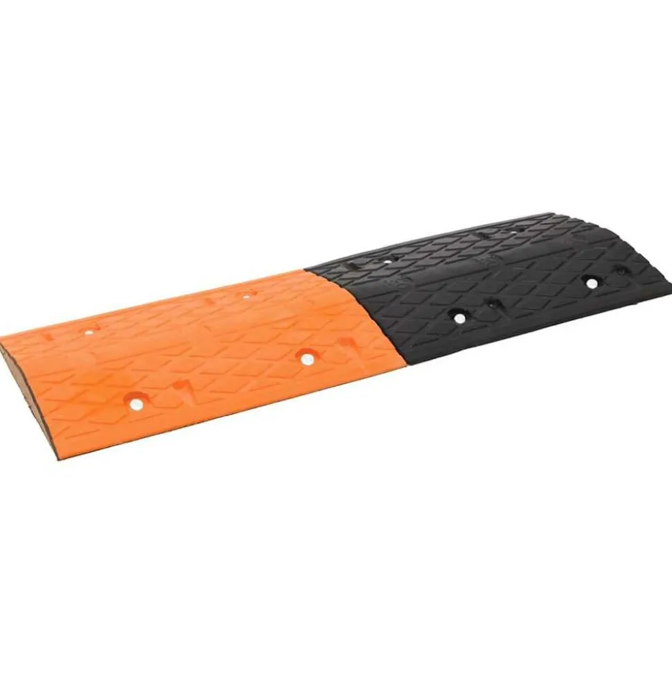vidaXL Verkeersdrempel 97x32,5x4 rubber geel en zwart