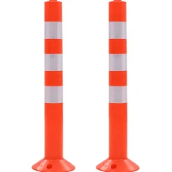 vidaXL Verkeerspalen 75 cm kunststof 2 st