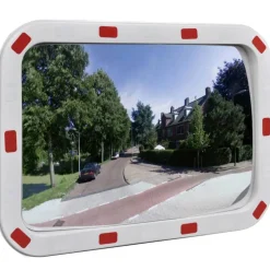 vidaXL Verkeersspiegel rechthoekig met reflectors 40x60 cm
