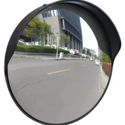 vidaXL Verkeersspiegel voor buiten 30 cm PC-kunststof zwart
