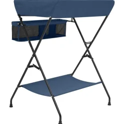 vidaXL Verschoontafel ijzer marineblauw