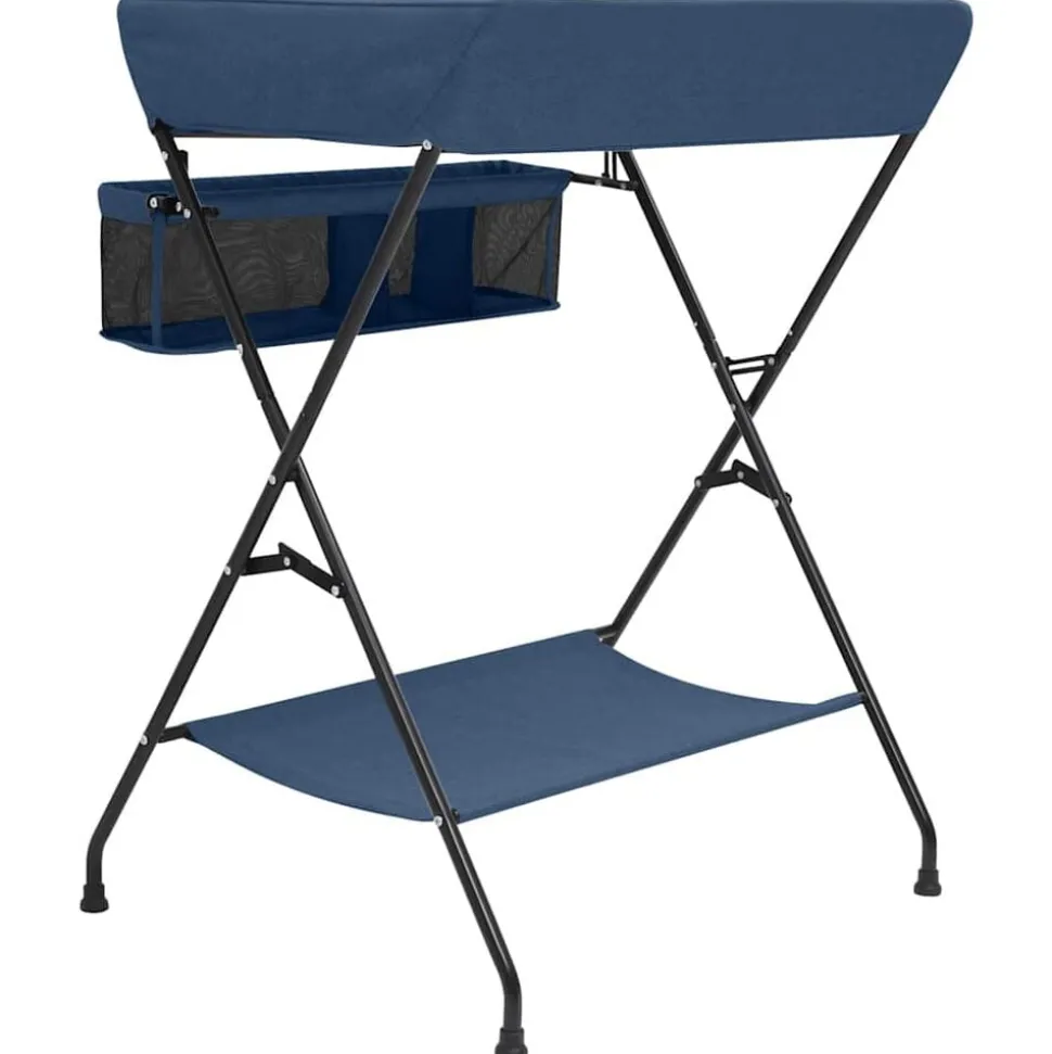 vidaXL Verschoontafel ijzer marineblauw