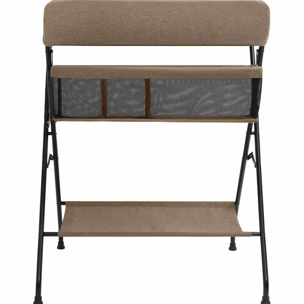 vidaXL Verschoontafel ijzer taupe
