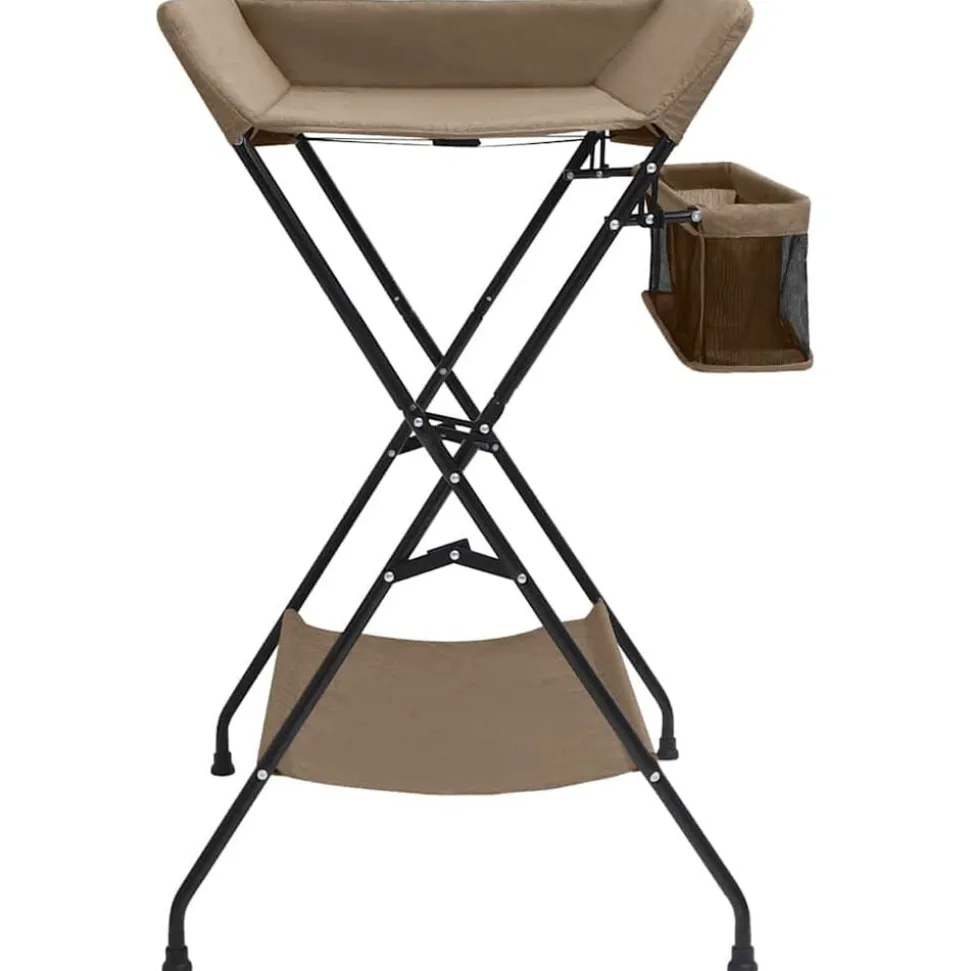 vidaXL Verschoontafel ijzer taupe