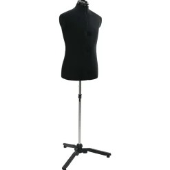 vidaXL Verstelbare Kleedvorm Man Zwart 37.5-45.5 inch Stof