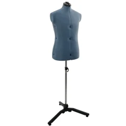 vidaXL Verstelbare Kleedvorm Man Blauw 37.5-45.5 inch Stof