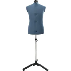 vidaXL Verstelbare Kleedvorm Man Blauw 37.5-45.5 inch Stof