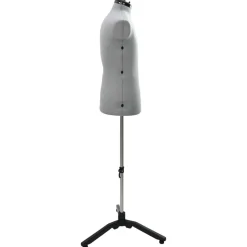 vidaXL Verstelbare Kleedvorm Man Grijs 37.5-45.5 inch Stof