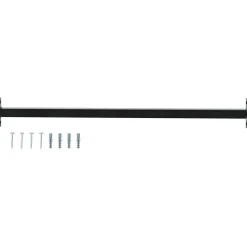 vidaXL Verstelbare raamveiligheidsbalk Zwart 710 -1200 mm Staal