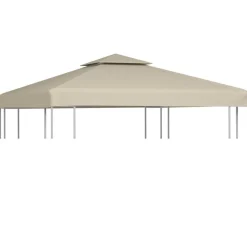 vidaXL Vervangend tentdoek prieel 310 g/m² 3x3 m beige