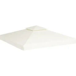 vidaXL Vervangend tentdoek prieel 310 g/m² 3x3 m crèmewit
