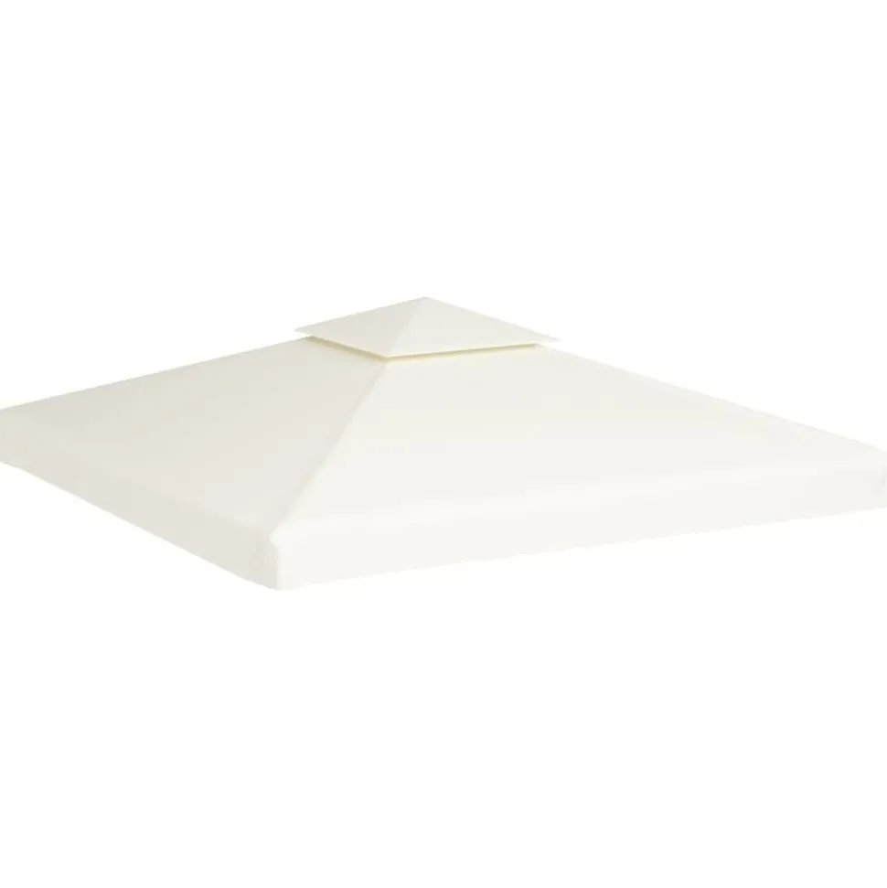 vidaXL Vervangend tentdoek prieel 310 g/m² 3x3 m crèmewit