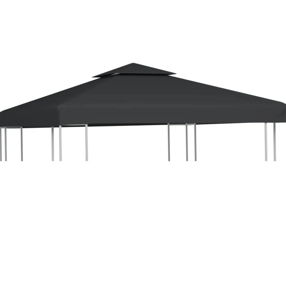 vidaXL Vervangend tentdoek prieel 310 g/m² 3x3 m donkergrijs