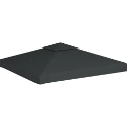 vidaXL Vervangend tentdoek prieel 310 g/m² 3x3 m donkergrijs
