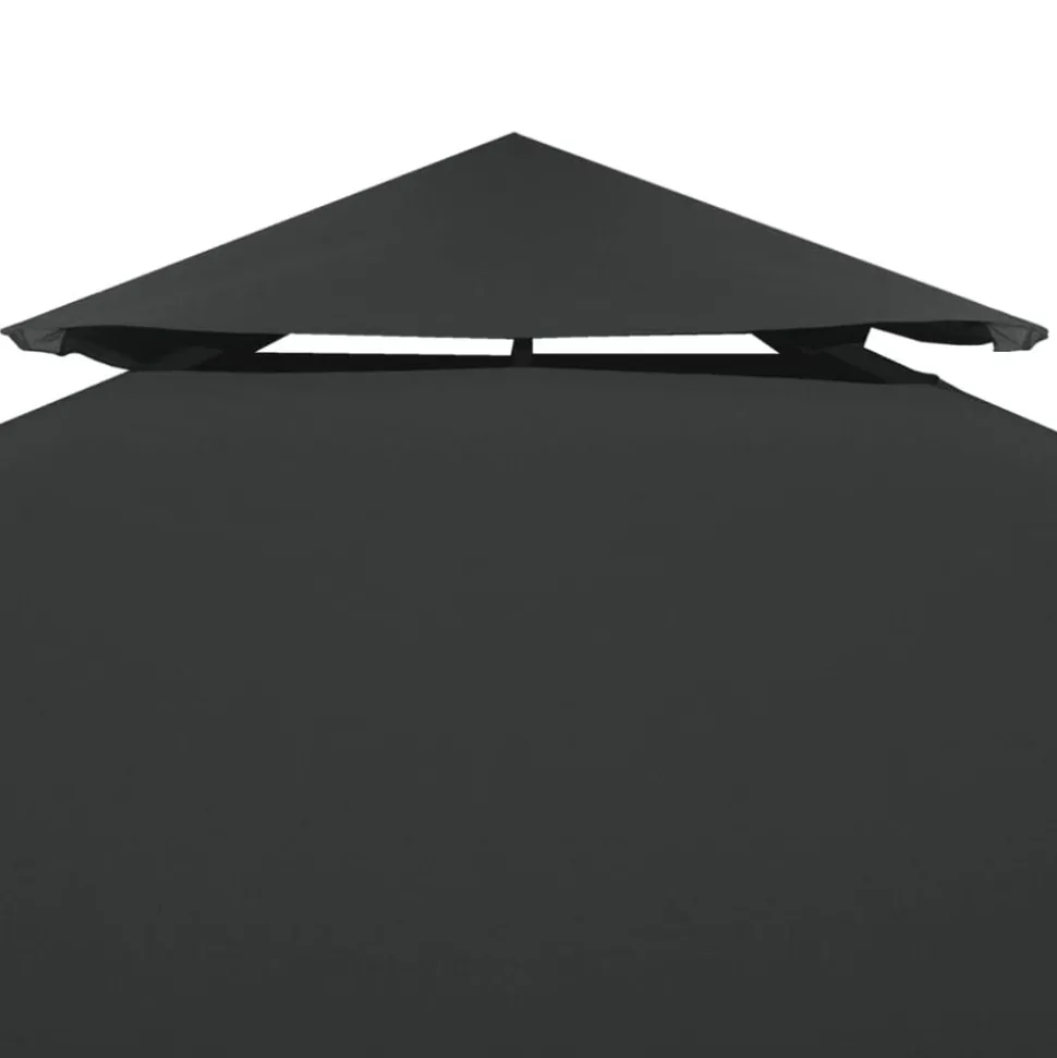 vidaXL Vervangend tentdoek prieel 310 g/m² 3x3 m donkergrijs