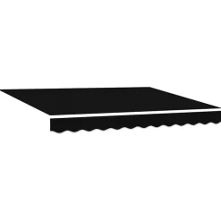 vidaXL Vervangingsdoek voor zonnescherm Zwart 3 x 2,5 m Polyester