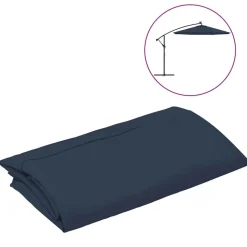 vidaXL Vervangingsdoek voor zweefparasol 300 cm blauw