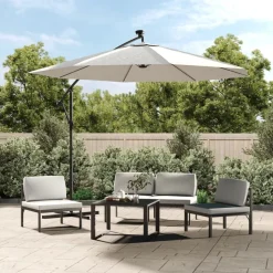 vidaXL Vervangingsdoek voor zweefparasol 300 cm zandwit
