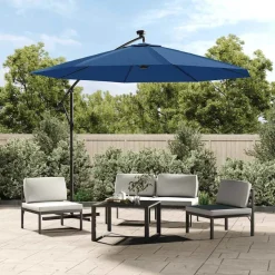 vidaXL Vervangingsdoek voor zweefparasol 300 cm azuurblauw