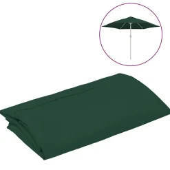 vidaXL Vervangingsdoek voor parasol 300 cm groen