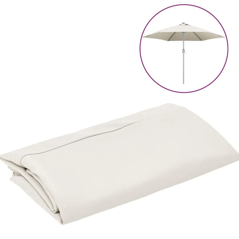 vidaXL Vervangingsdoek voor parasol 300 cm wit