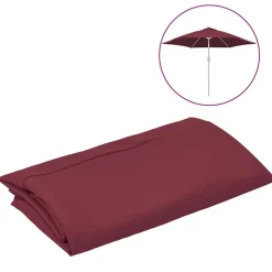 vidaXL Vervangingsdoek voor parasol 300 cm bordeauxrood