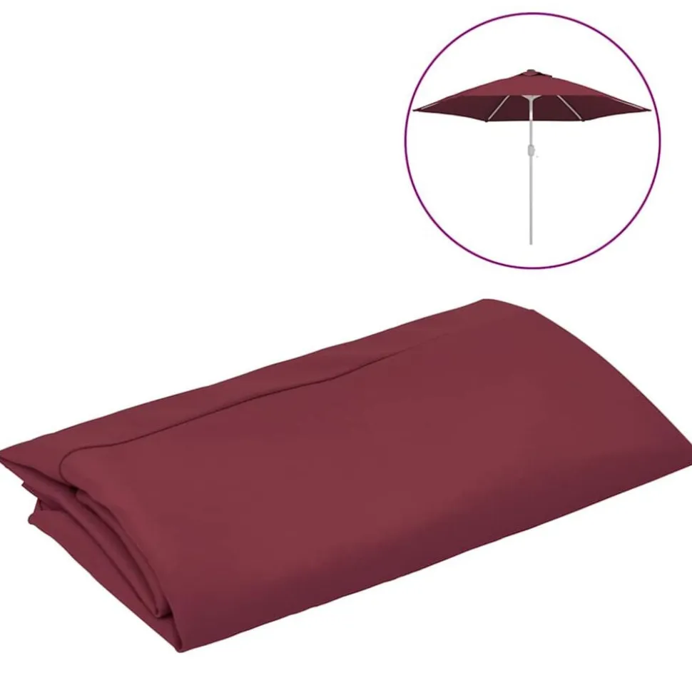 vidaXL Vervangingsdoek voor parasol 300 cm bordeauxrood