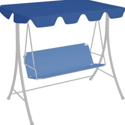 vidaXL Vervangingsluifel voor schommelbank 188/168x145/110 cm blauw