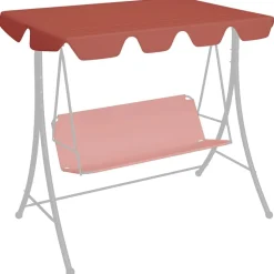 vidaXL Vervangingsluifel schommelbank 188/168x145/110 cm terracotta