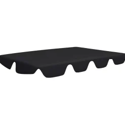 vidaXL Vervangingsluifel voor schommelbank 188/168x145/110 cm zwart