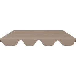 vidaXL Vervangingsluifel voor schommelbank 188/168x145/110 cm taupe