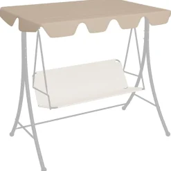 vidaXL Vervangingsluifel voor schommelbank 188/168x145/110 cm beige