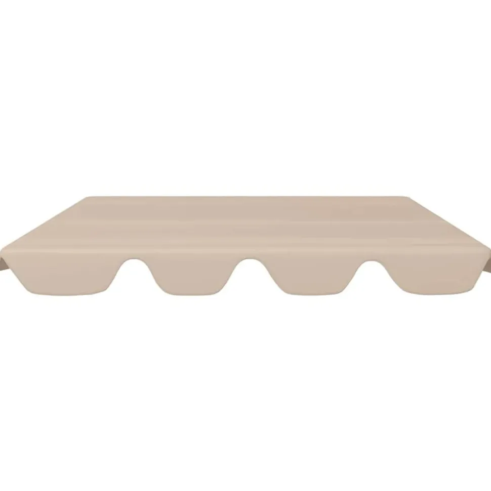 vidaXL Vervangingsluifel voor schommelbank 188/168x145/110 cm beige