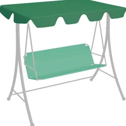 vidaXL Vervangingsluifel voor schommelbank 188/168x145/110 cm groen