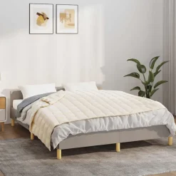 vidaXL Verzwaringsdeken 150x200 cm 7 kg stof lichtcrèmekleurig