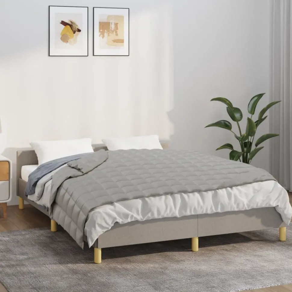 vidaXL Verzwaringsdeken 150x200 cm 11 kg stof grijs