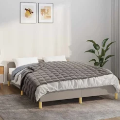 vidaXL Verzwaringsdeken 120x180 cm 9 kg stof grijs