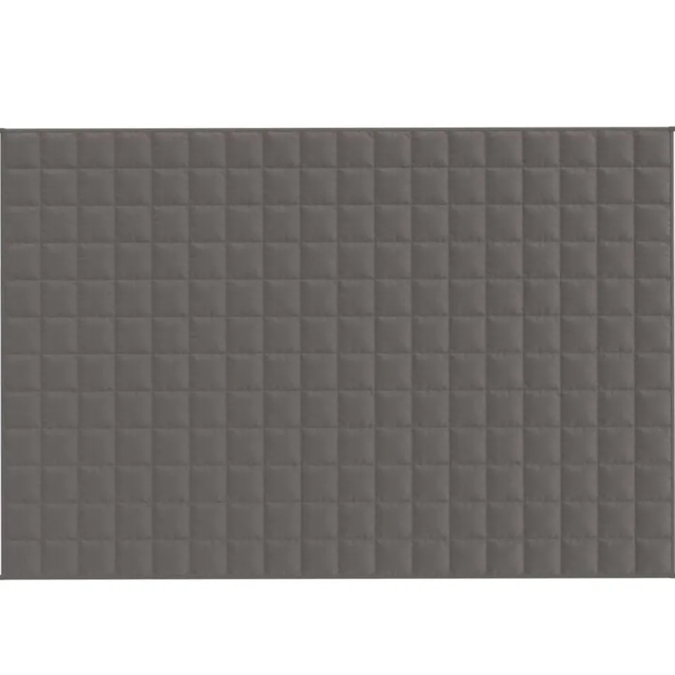 vidaXL Verzwaringsdeken 120x180 cm 9 kg stof grijs