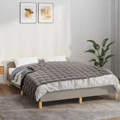 vidaXL Verzwaringsdeken 150x200 cm 7 kg stof grijs