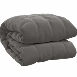 vidaXL Verzwaringsdeken 200x200 cm 13 kg stof grijs