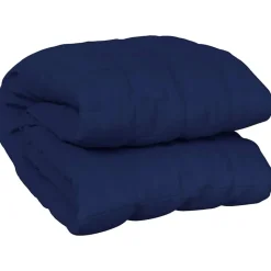 vidaXL Verzwaringsdeken 220x235 cm 15 kg stof blauw