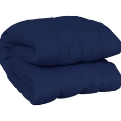 vidaXL Verzwaringsdeken 200x200 cm 13 kg stof blauw
