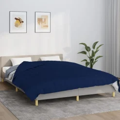 vidaXL Verzwaringsdeken 200x200 cm 13 kg stof blauw