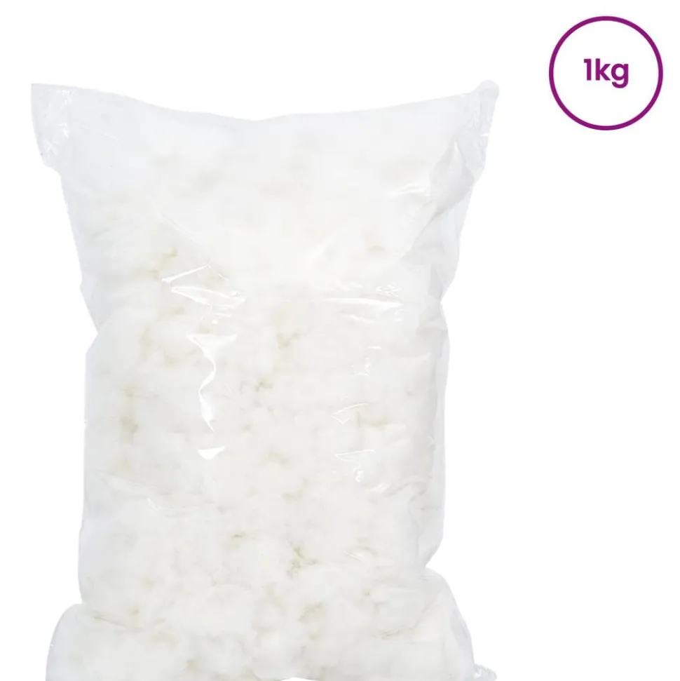 vidaXL Vezelvulling Wit 1 kg Polyester