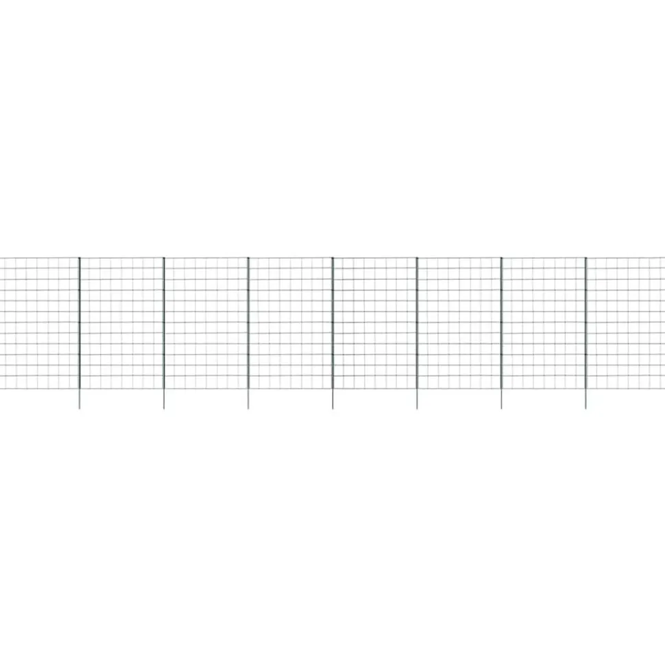 vidaXL Vijverhekken Set 8 pcs Groen 50 x 80 cm Staal