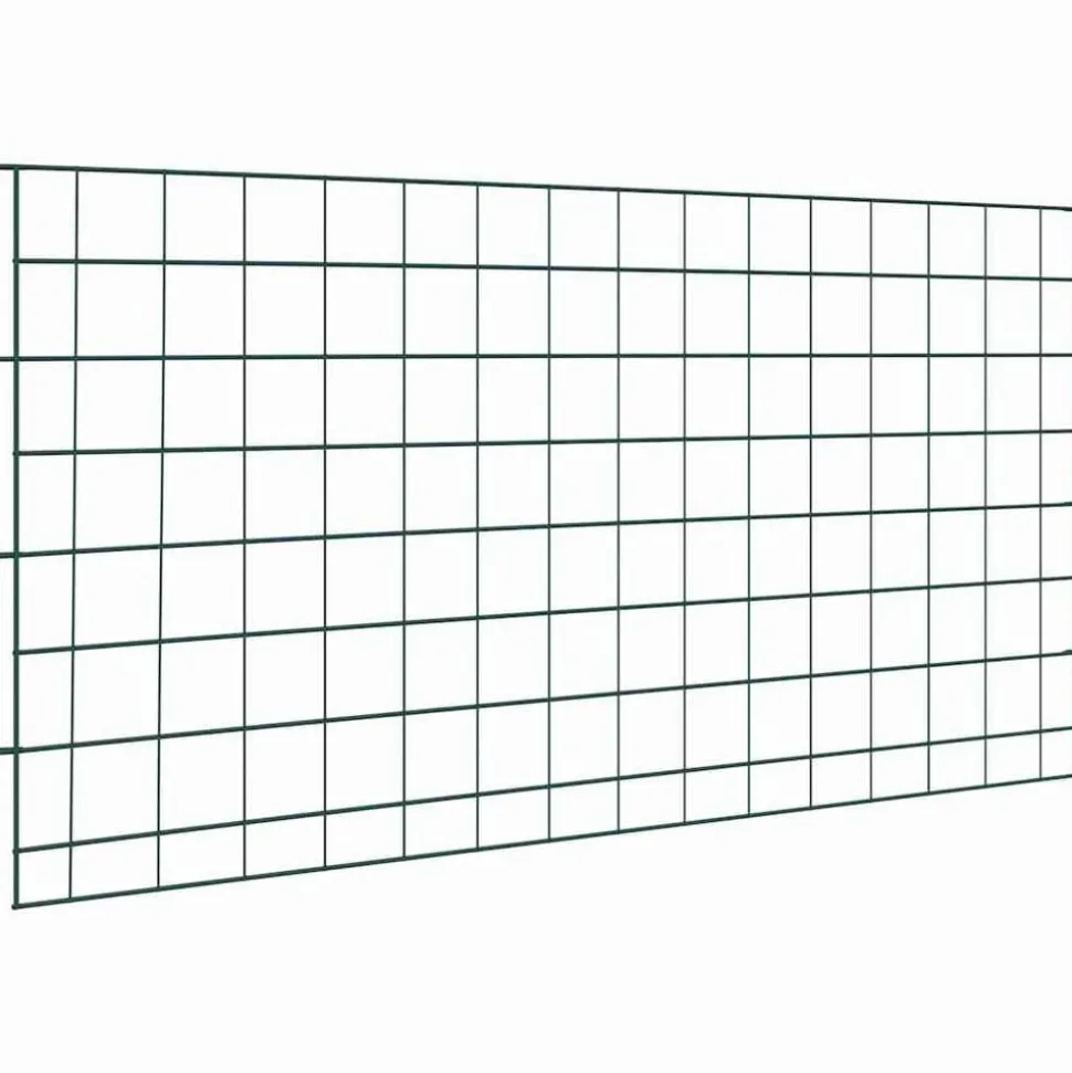 vidaXL Vijverhekken Set 5 pcs Groen 100 x 50 cm Staal