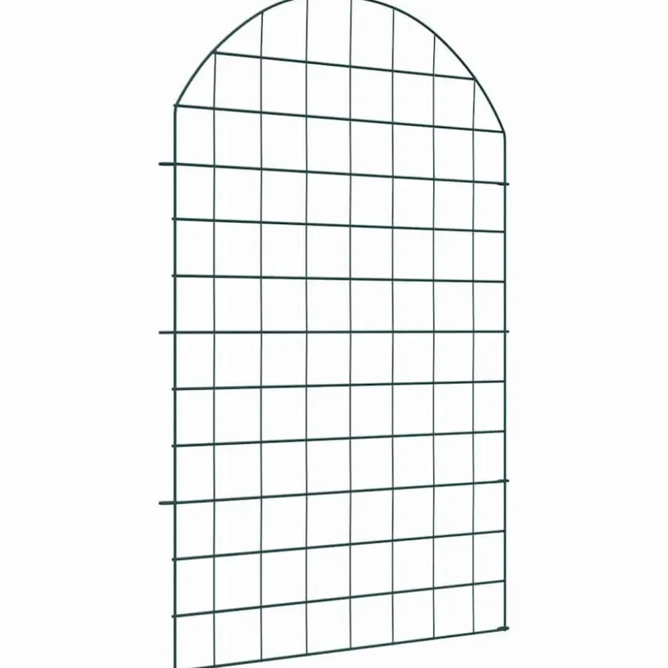 vidaXL Vijverhekken Set 8 pcs Groen 50 x 80 cm Staal