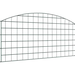 vidaXL Vijverhekken Set 5 pcs Groen 100 x 50 cm Staal