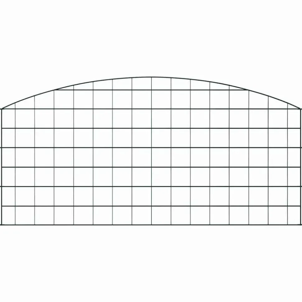 vidaXL Vijverhekken Set 5 pcs Groen 100 x 50 cm Staal