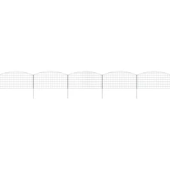 vidaXL Vijverhekken Set 5 pcs Groen 100 x 50 cm Staal
